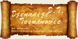 Đenadije Tešmanović vizit kartica